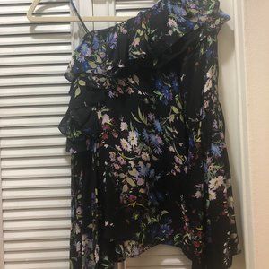 Parker Silk Floral One Shoulder Top